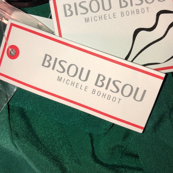 Bisou Bisou Michele Bohbot Green Top. NWT. XS - Picture 9 of 10